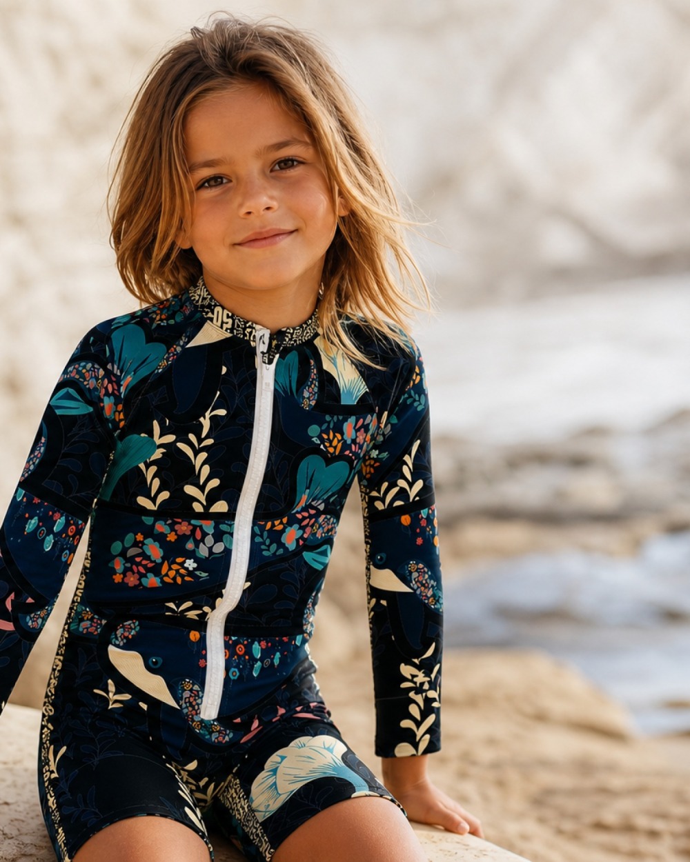 Combinaison anti-UV UPF 50+ enfant — manche longue (lifestyle) vue 1