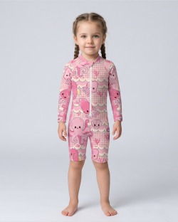 Combinaison anti-UV UPF 50+ enfant — manche longue — face