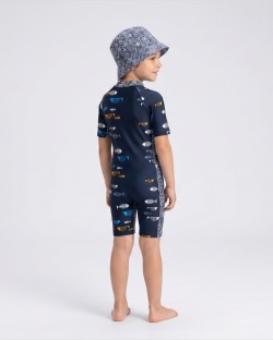 Combinaison anti-UV UPF 50+ enfant — manche courte — dos