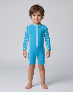 Combinaison anti-UV UPF 50+ enfant — manche longue — face
