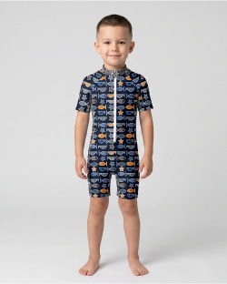Combinaison anti-UV UPF 50+ enfant — manche courte — face