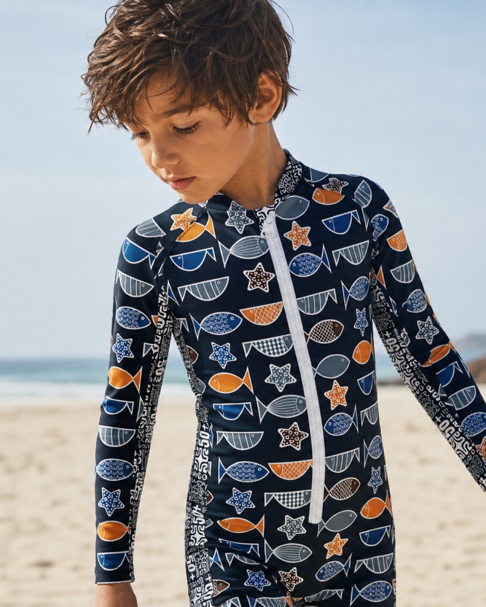 Combinaison anti-UV UPF 50+ enfant — manche longue (lifestyle) vue 1