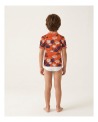 Tee-shirt anti-UV UPF 50+ enfant corail — manche courte (dos) vue 3