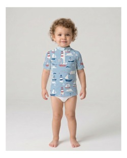 Tee-shirt anti-UV UPF 50+ enfant petitbateau — manche courte (face)