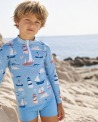 Tee-shirt anti-UV UPF 50+ enfant petitbateau — manche longue (lifestyle) vue 1