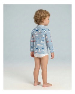 Tee-shirt anti-UV UPF 50+ enfant petitbateau — manche longue (dos)