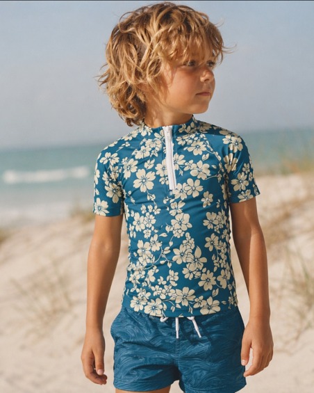 Tee-shirt anti-UV UPF 50+ enfant fugu — manche courte (lifestyle)
