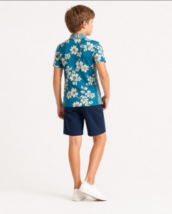 Tee-shirt anti-UV UPF 50+ enfant fugu — manche courte (dos)