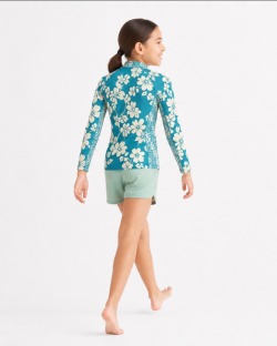 Tee-shirt anti-UV UPF 50+ enfant fugu — manche longue (dos)