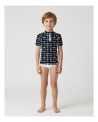 Tee-shirt anti-UV UPF 50+ enfant poisson — manche courte (face) vue 2