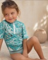 Tee-shirt anti-UV UPF 50+ enfant whales — manche courte (lifestyle) vue 1