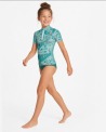 Tee-shirt anti-UV UPF 50+ enfant whales — manche courte (face) vue 2