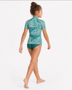 Tee-shirt anti-UV UPF 50+ enfant whales — manche courte (dos)