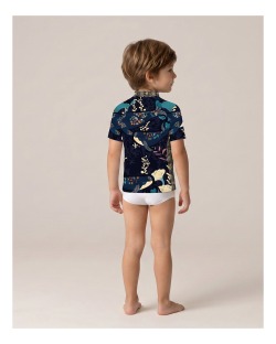 Tee-shirt anti-UV UPF 50+ enfant deepwhales — manche courte (dos)