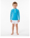 Tee-shirt anti-UV UPF 50+ enfant ancre — manche longue (face) vue 2