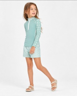 Tee-shirt anti-UV UPF 50+ enfant etoile — manche longue (face)