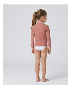 Tee-shirt anti-UV UPF 50+ enfant coquillage — manche longue (dos)