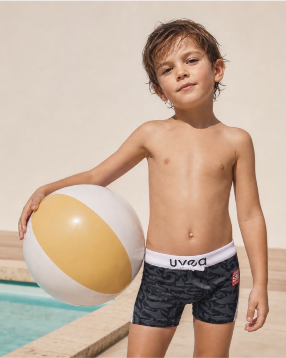 Boys' Swim Boxer – PANTONE Noir