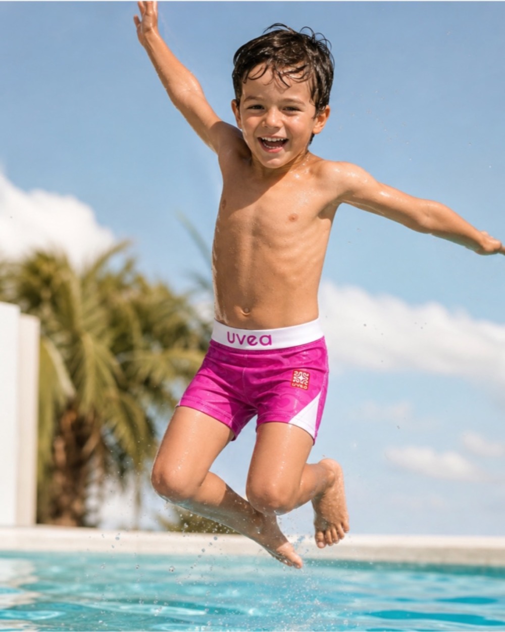 Boxer de bain garçon – PANTONE Rose