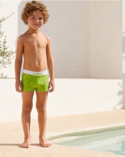 Boxer de bain garçon – PANTONE Vert