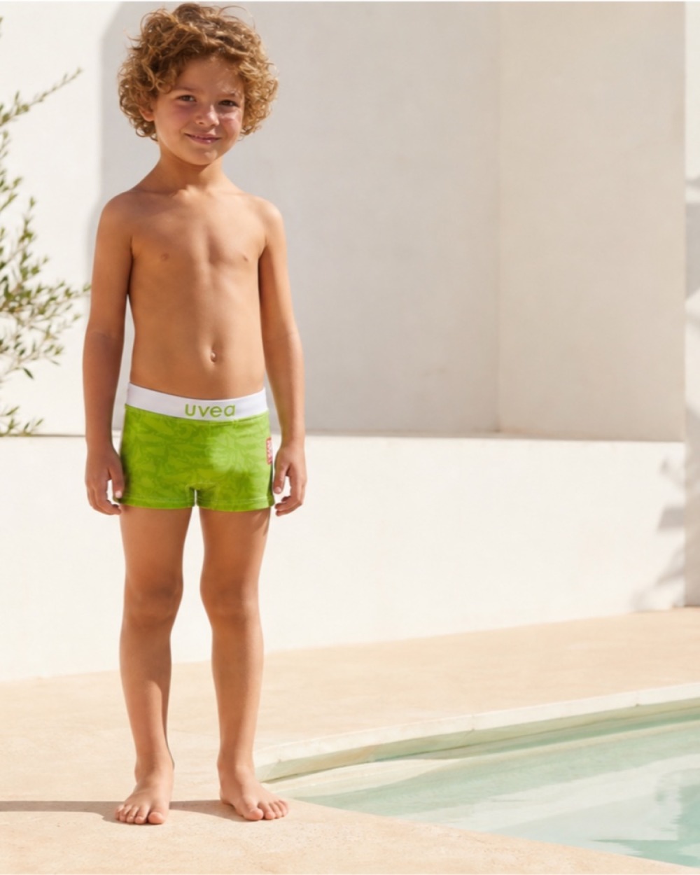 Boxer de bain garçon – PANTONE Vert