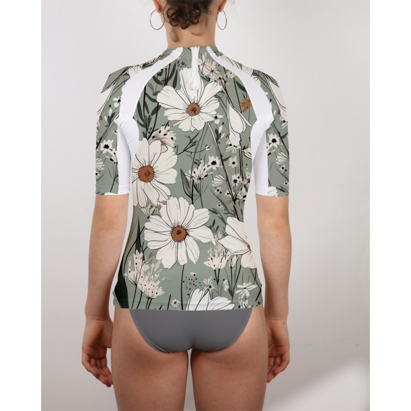Tee-shirt anti-UV femme MARGUERITE – UPF 80 | Maillot bain protection solaire
