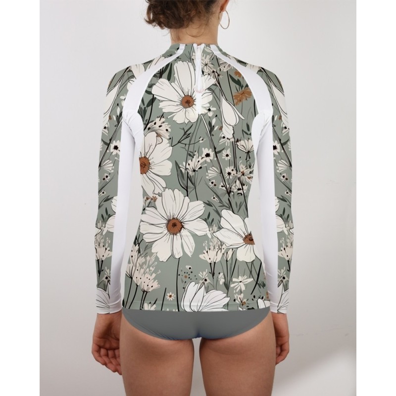 Tee-shirt anti-UV femme MARGUERITE – UPF 80 | Maillot bain protection solaire