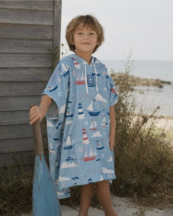 Ponchos de bain coton/microfibre UVEA 5 ans, 11 ans et adulte