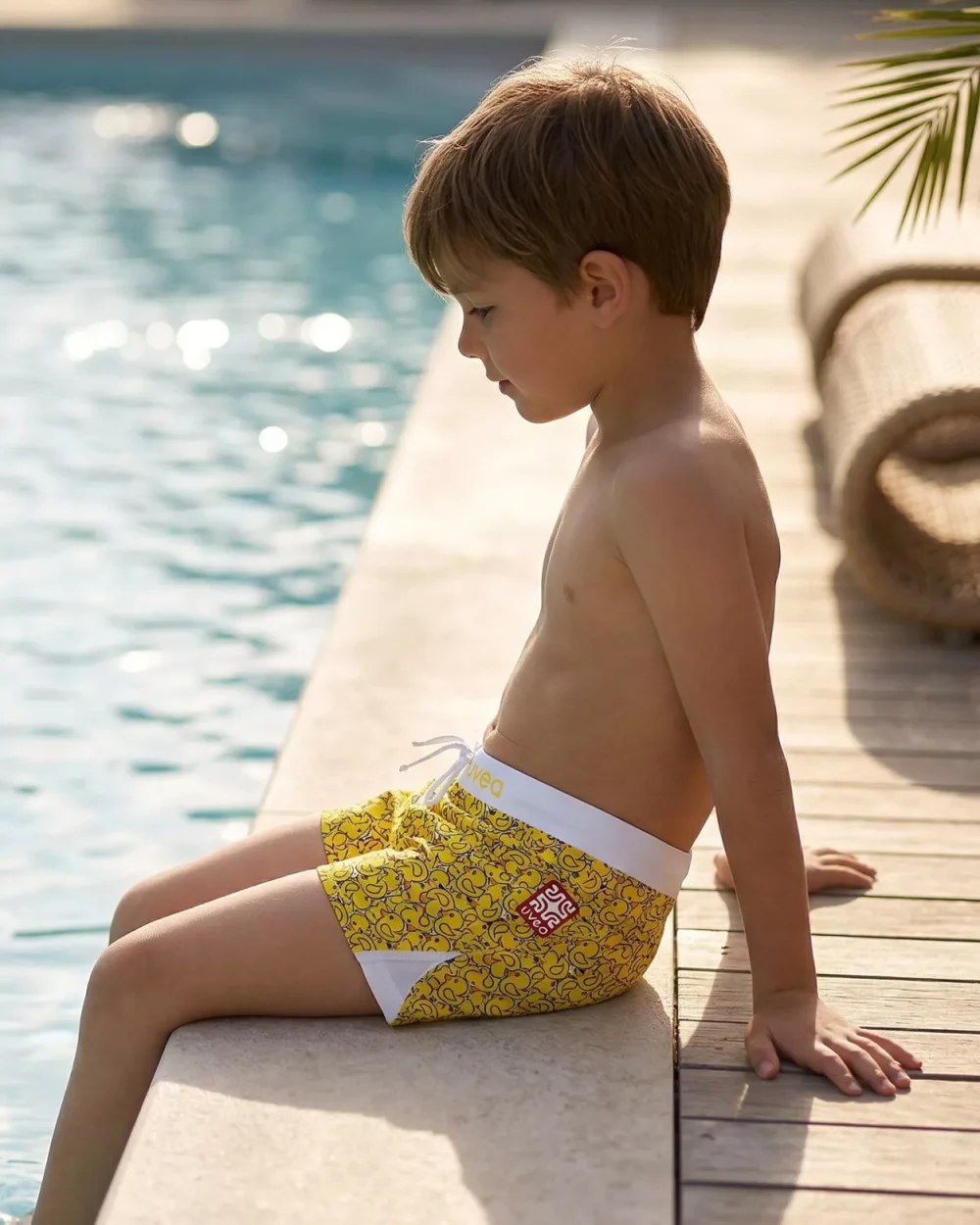Maillot de bain anti-UV enfant UVEA motif poussin