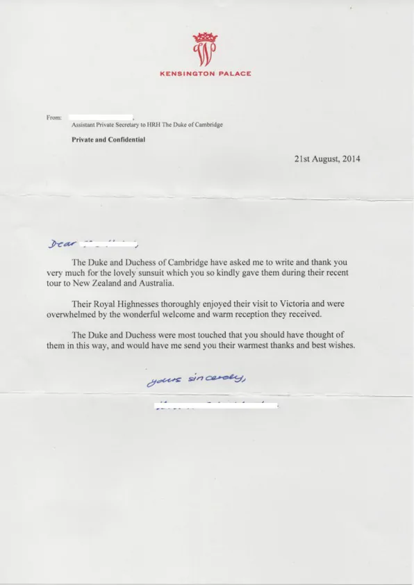 Kensington Palace letter