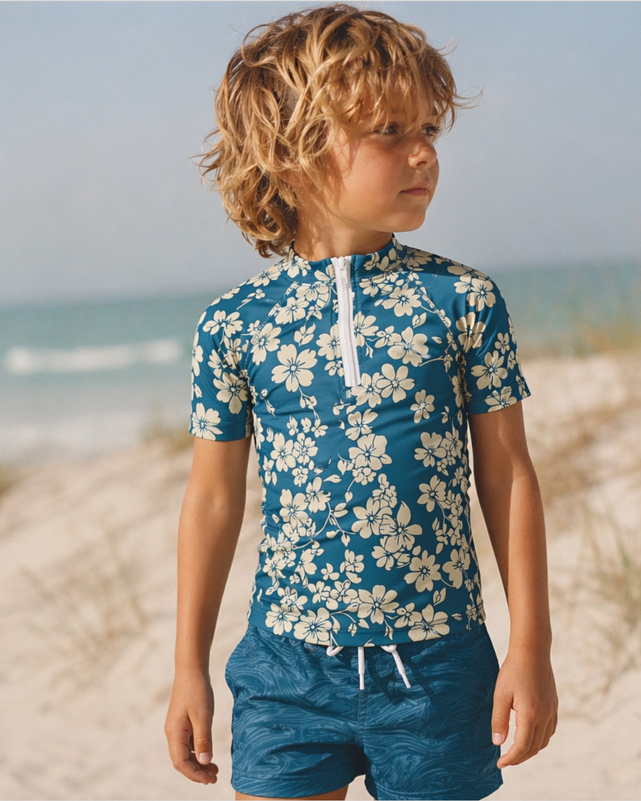 Enfant en tee-shirt anti-UV UVEA